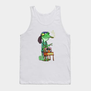 Lizard sells old LPs of disco hits Tank Top